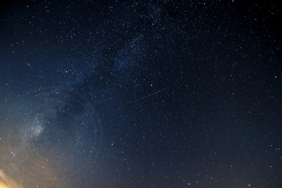 Perseid Meteor Shower with Milky Way