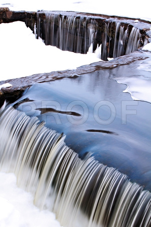 Winter Curved Falls